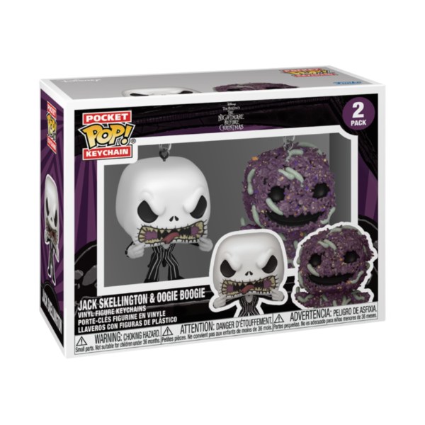 Pack 2 Portachiavi Pocket Pop Jack & Oogie Boogie - Disney Nightmare Before Christmas