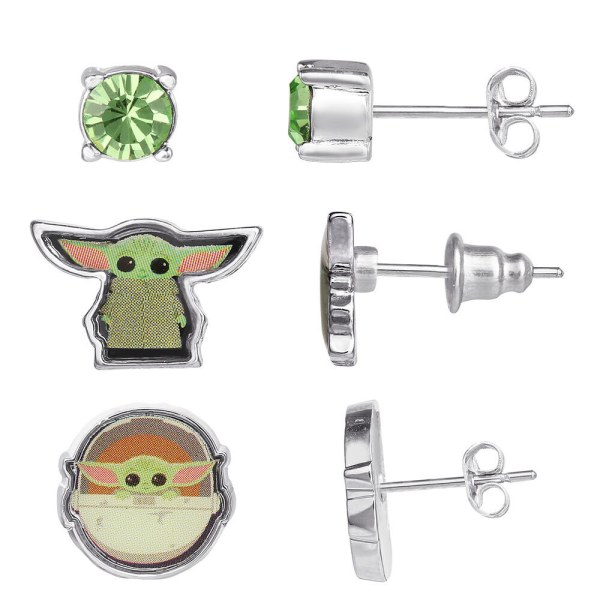 Set di 3 paia di orecchini Baby Yoda Star Wars