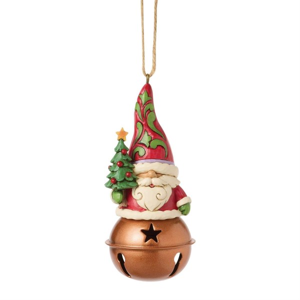 GNOMO NATALE SU ORNAMENTO A CAMPANA - HEARTWOOD CREEK