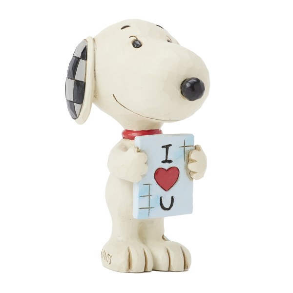MINI FIGURINA SNOOPY CON SEGNO TI AMO - PEANUTS