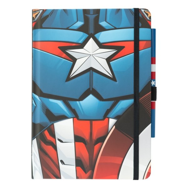 QUADERNO UNIFORM PREMIUM A5 CON PENNA - MARVEL CAPITANO AMERICA