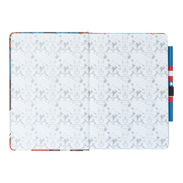 QUADERNO UNIFORM PREMIUM A5 CON PENNA - MARVEL CAPITANO AMERICA