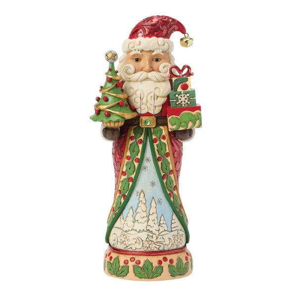 Schiaccianoci di Babbo Natale rosso e verde - Jim Shore