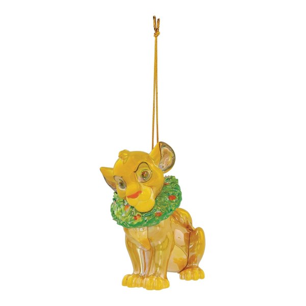 ORNAMENTO IN PVC IRIDESCENTE SIMBA GHIRLANDA DI NATALE - DISNEY DEPARTMENT 56