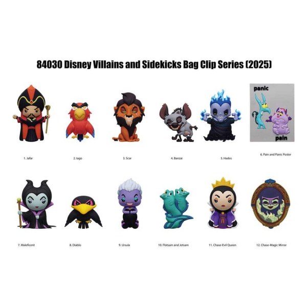 Portachiavi 3D Cattivi Serie 4, bustina a sorpresa - Disney Villains
