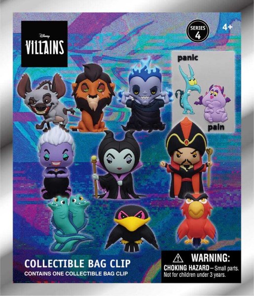 Portachiavi 3D Cattivi Serie 4, bustina a sorpresa - Disney Villains
