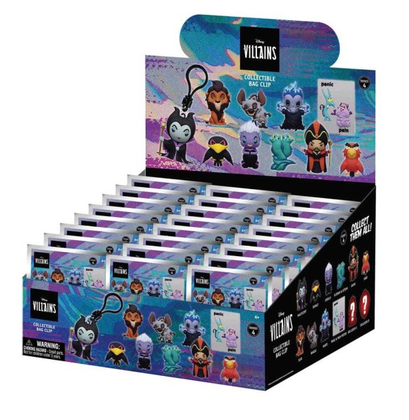 Portachiavi 3D Cattivi Serie 4, bustina a sorpresa - Disney Villains