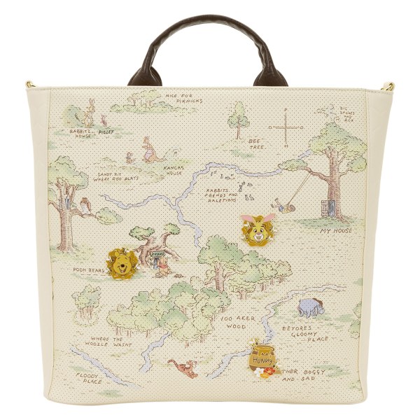Borsa Tote Winnie the Pooh con l'immagine del Bosco dei Cento Acri - Disney Loungefly