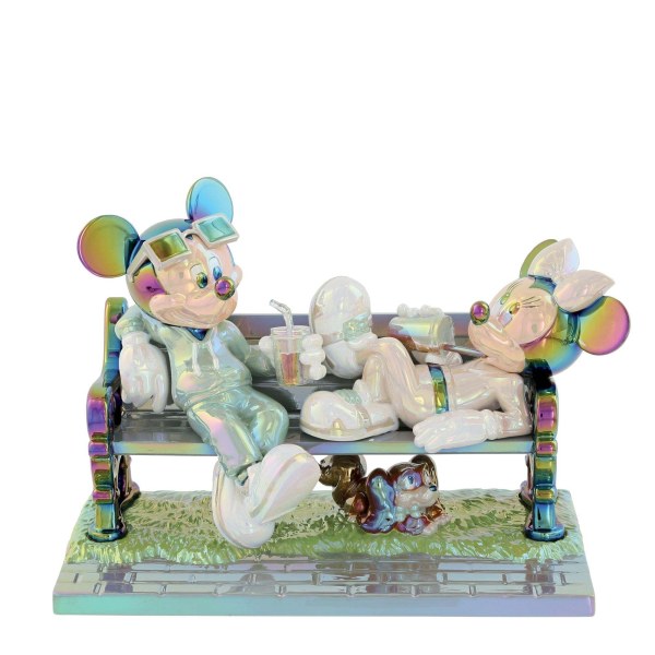 TOPOLINO E MINNIE SULLA SEDIA FINITURA GALVANICA - DISNEY SHOWCASE