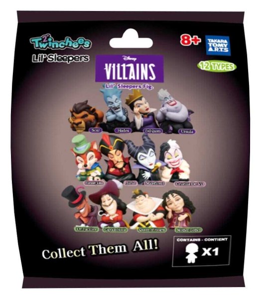 Figurina Cattivi Twinchees Lil' Sleeper in bustina a sorpresa, 5 cm - Disney Villains