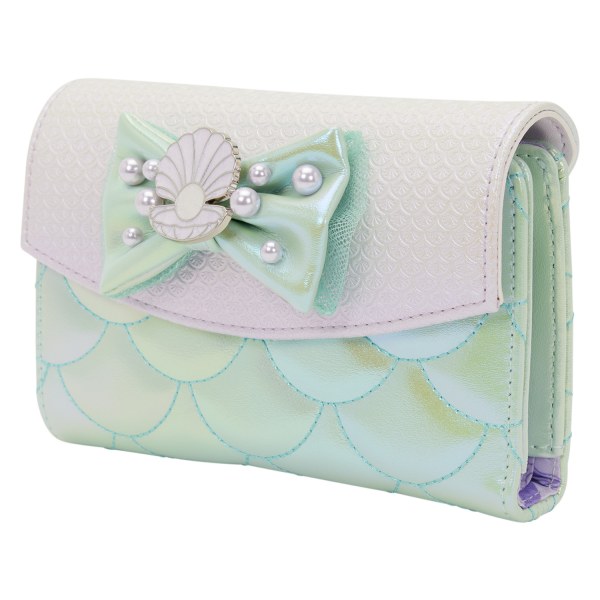 Portafoglio con patta iridescente color perla - Disney Loungefly La Sirenetta