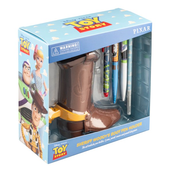 Portapenne a forma di stivale di Woody di Toy Story con set di cancelleria – 16 cm