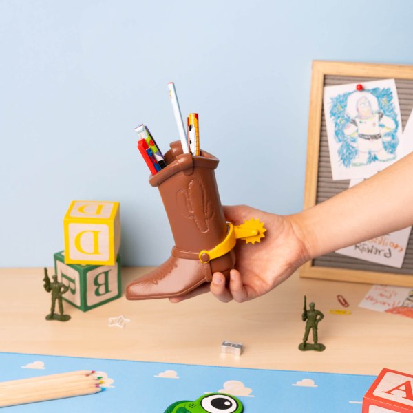 Portapenne a forma di stivale di Woody di Toy Story con set di cancelleria – 16 cm