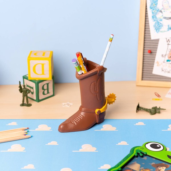 Portapenne a forma di stivale di Woody di Toy Story con set di cancelleria – 16 cm