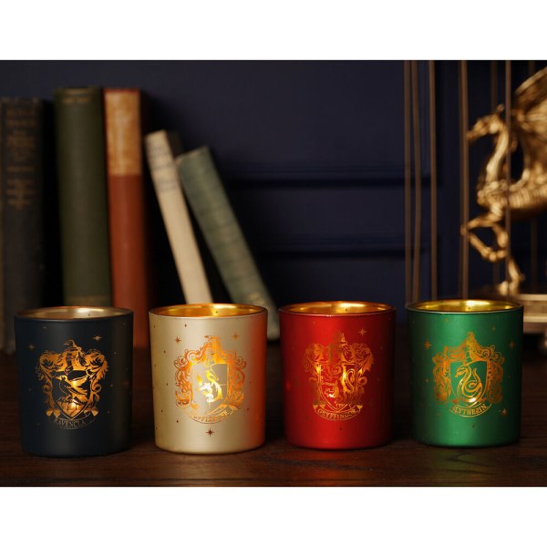 Set di 4 portacandele a tema Case di Harry Potter
