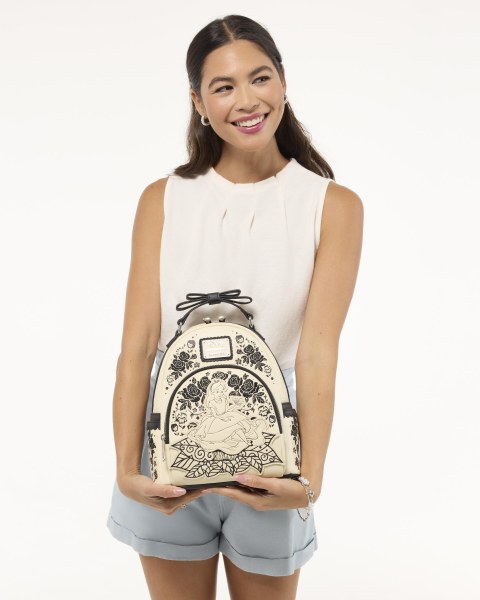 Mini zaino con ricamo floreale Alice nel Paese delle Meraviglie - Disney Loungefly