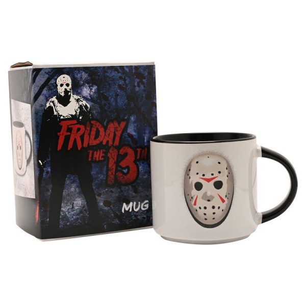 tazza da 400 ml con maschera di Jason per venerdì 13.