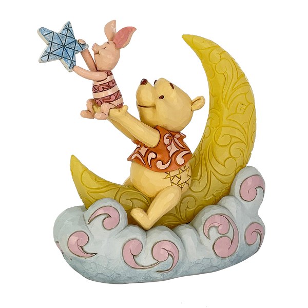 Winnie the Pooh e Pimpi sulla luna a LED - Disney Traditions