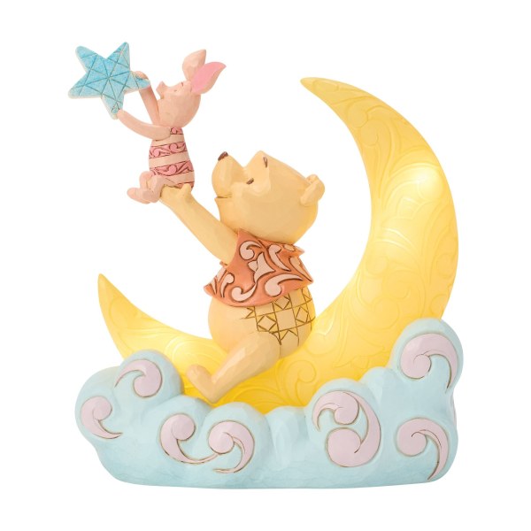 Winnie the Pooh e Pimpi sulla luna a LED - Disney Traditions
