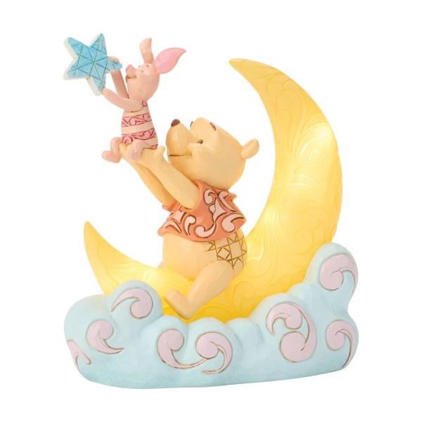 Winnie the Pooh e Pimpi sulla luna a LED - Disney Traditions