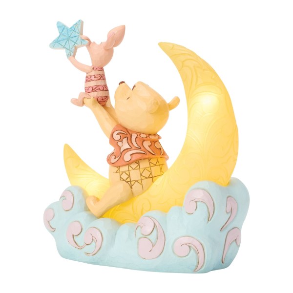 Winnie the Pooh e Pimpi sulla luna a LED - Disney Traditions