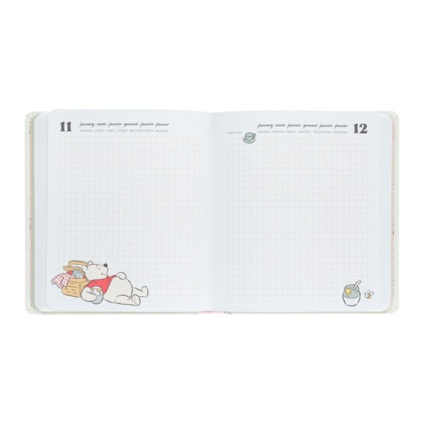 Diario scolastico giornaliero Winnie the Pooh 2026/2027 - Edizione con copertina rigida di 11 mesi