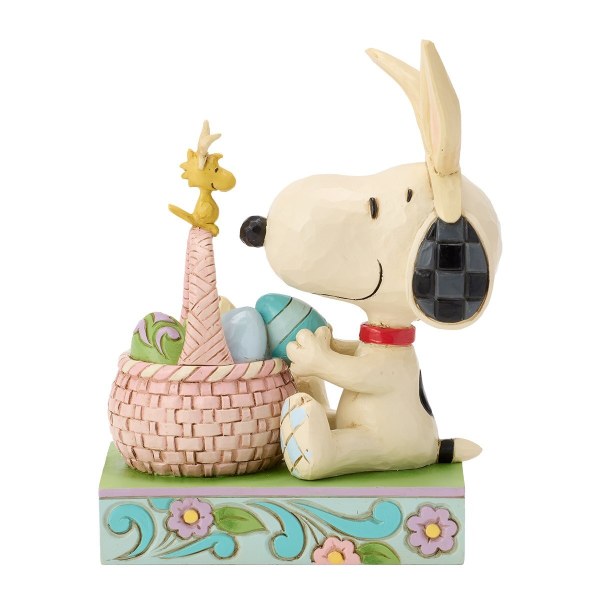Snoopy con il cestino di uova Pasqua - Arachidi