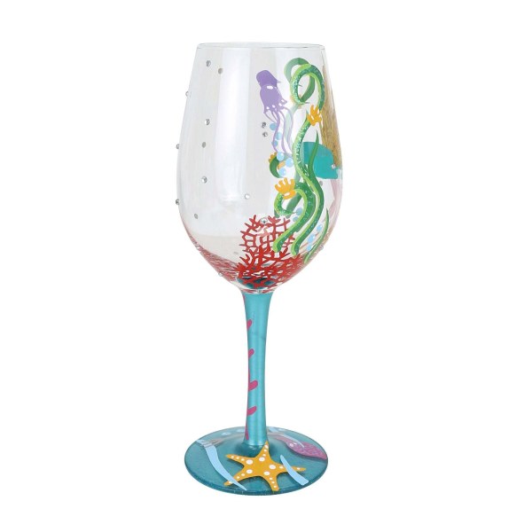 "CAVALCA LA TUA ONDA" BICCHIERE DA VINO ARIEL - DISNEY LOLITA