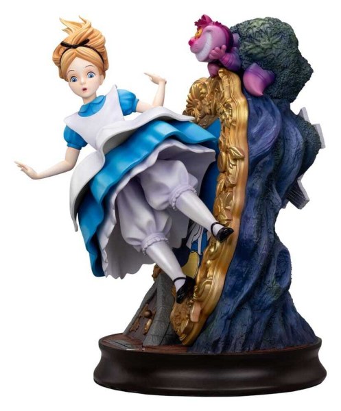 Alice nel Paese delle Meraviglie e il Gatto del Cheshire - Statua Master Craft