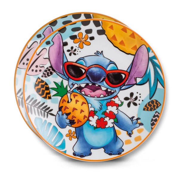 Set di 2 piatti da dessert Stitch bianchi - Egan Disney Home
