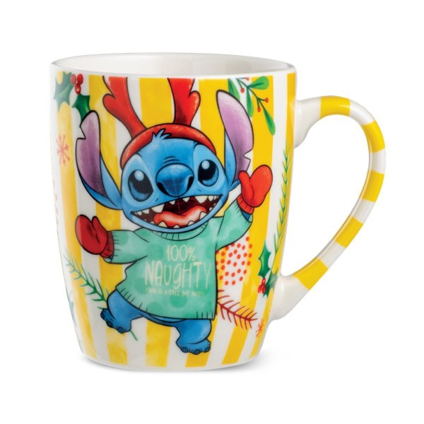 Tazza Stitch Natale gialla 450ml - Egan Disney Home