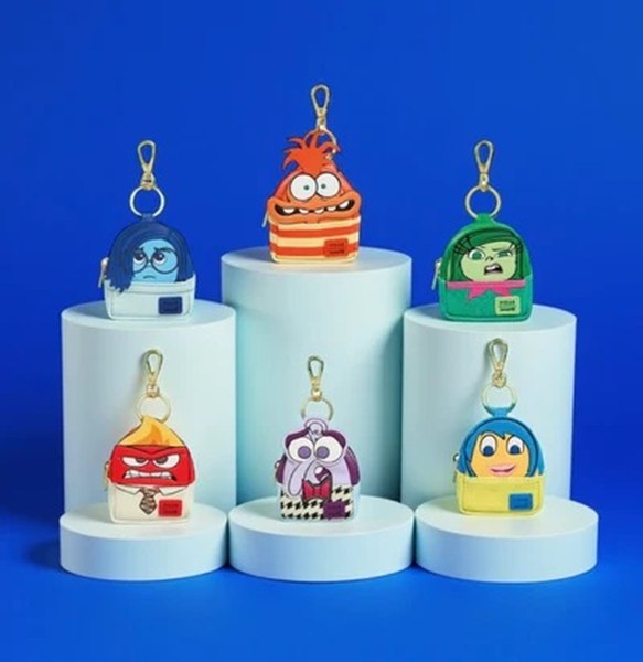 Portachiavi mini zaino misterioso Inside Out 2 - Disney Pixar Loungefly