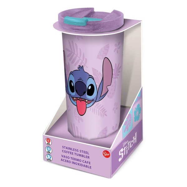 Tazza da Viaggio Isolante in Acciaio Inossidabile Stitch Palms - Lilo & Stitch