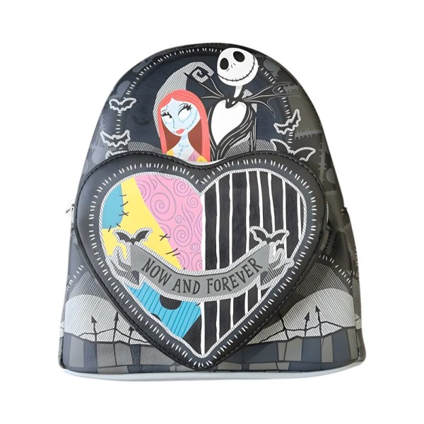 Zaino Loungefly The Nightmare Before Christmas Jack & Sally Split Heart 26cm