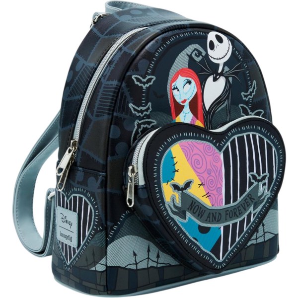 Zaino Loungefly The Nightmare Before Christmas Jack & Sally Split Heart 26cm