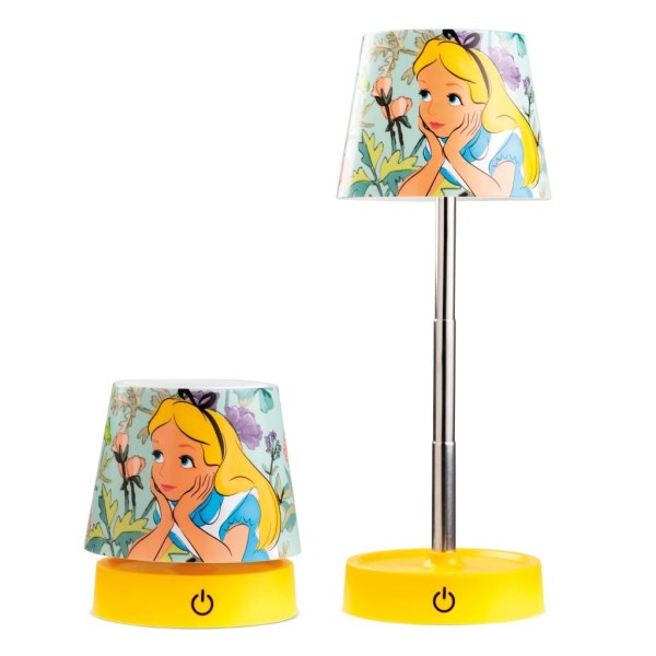 ALICE NEL PAESE DELLE MERAVIGLIE - Lampada da Scrivania LED Ricaricabile - 11cm