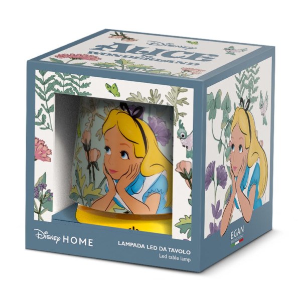 ALICE NEL PAESE DELLE MERAVIGLIE - Lampada da Scrivania LED Ricaricabile - 11cm