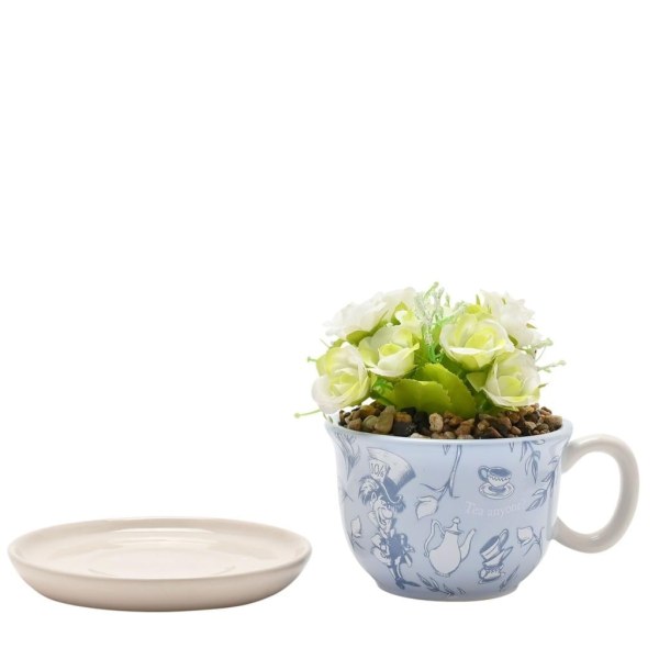ALICE NEL PAESE DELLE MERAVIGLIE - Tazza Decorativa + Pianta Finta