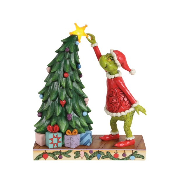 GRINCH CHE TIRA LA STELLA DALL'ALBERO LUMINOSO LED
