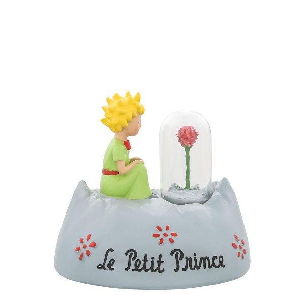 FIGURINA IL PICCOLO PRINCIPE PIANETA CON LA SUA ROSA 11 CM