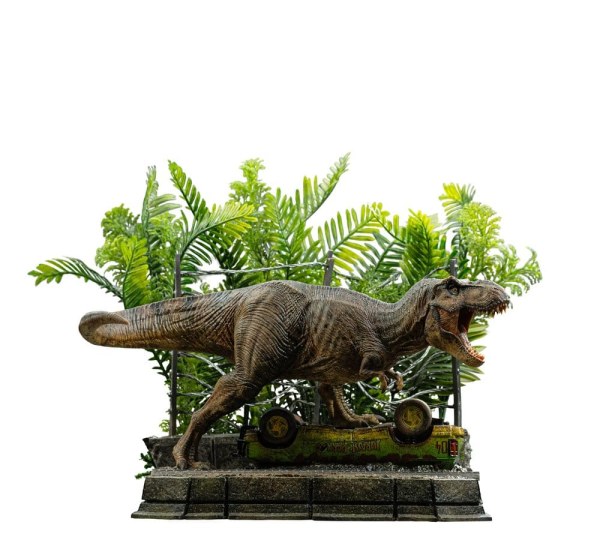 Statuetta Jurassic Park Icons T-Rex Breakout Set A 17 cm