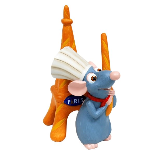FIGURINA RESINA REMY DAVANTI TORRE EIFFEL CON PANE - DISNEY RATATOUILLE