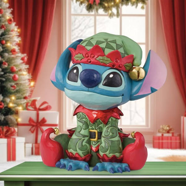 Figurina Stitch Elfo Natalizio Disney 37,3 cm di Jim Shore – Esclusiva Costco – Disney Traditions