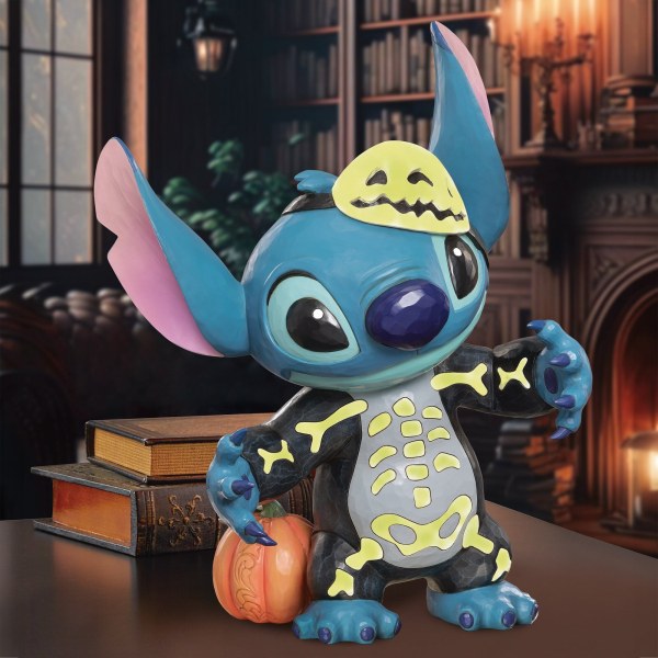 Figurina Stitch Scheletro Disney 43 cm fosforescente di Jim Shore – Esclusiva Costco – Disney Traditions