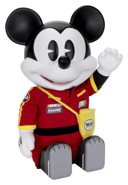 Vinile Salvadanaio SYAKING-BANG!! Figurina Funzionale Auto da Corsa Mickey 48 cm - Disney Mickey and Friends