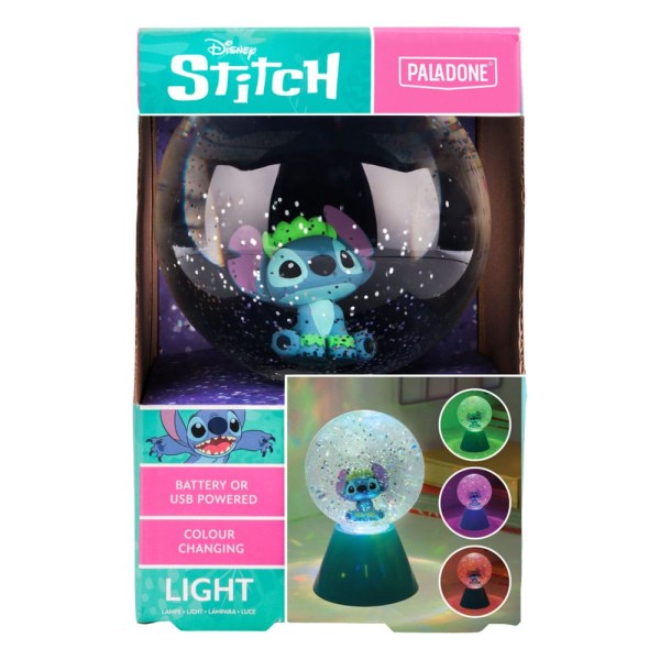 Lampada LED Stitch Palla Glitter 17 cm - Disney Lilo & Stitch