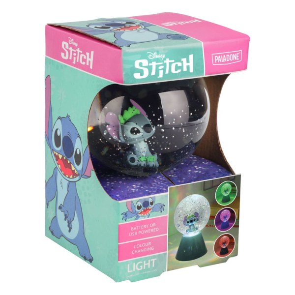 Lampada LED Stitch Palla Glitter 17 cm - Disney Lilo & Stitch