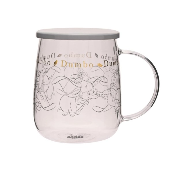 Tazza in Vetro Dumbo con Coperchio 540ml - Disney