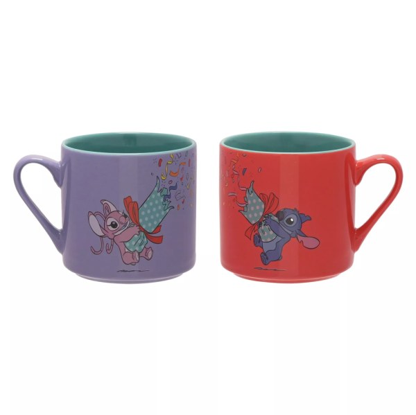 Set di 2 Tazze Colorate Stitch & Angel Buone Feste - Disney