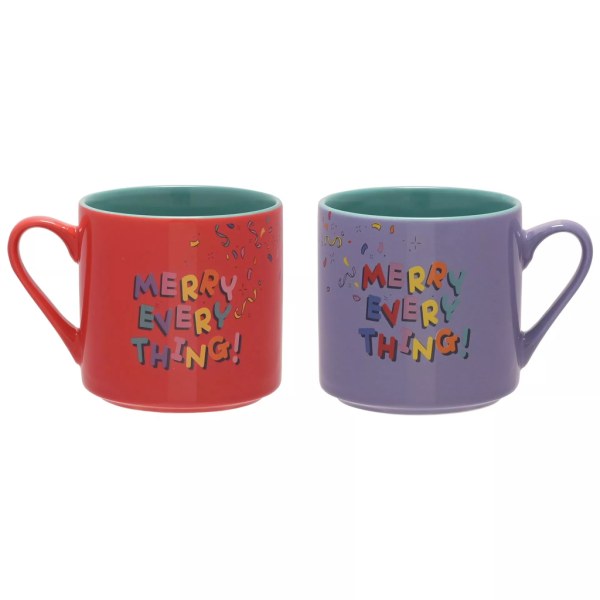 Set di 2 Tazze Colorate Stitch & Angel Buone Feste - Disney